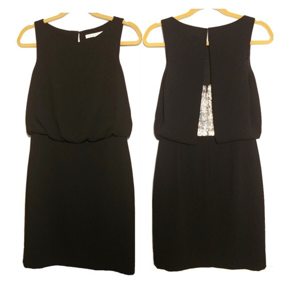 Black and Silver Sequin Trina Turk Dress